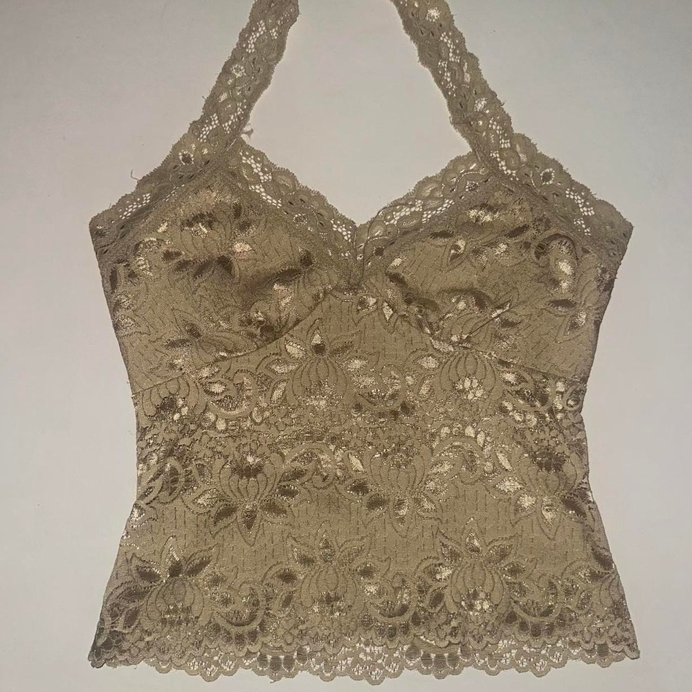 OLEOLE lace halter crop top